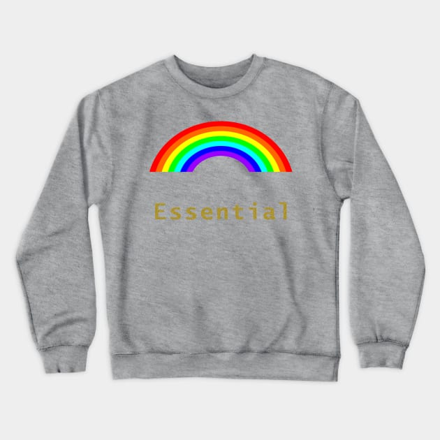 Essential Rainbow Crewneck Sweatshirt by ellenhenryart